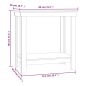 vidaXL Banco de trabajo de madera maciza de pino blanco 80x50x80 cm