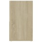 vidaXL Mueble de TV madera contrachapada blanco y roble 149x30x52 cm