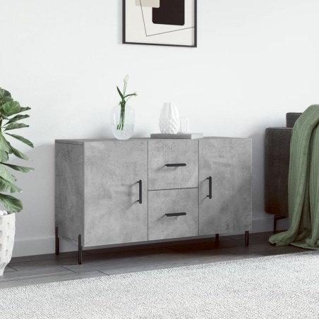 vidaXL Aparador de madera de ingeniería gris hormigón 100x36x60 cm