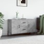 vidaXL Aparador de madera de ingeniería gris hormigón 100x36x60 cm
