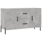 vidaXL Aparador de madera de ingeniería gris hormigón 100x36x60 cm