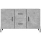 vidaXL Aparador de madera de ingeniería gris hormigón 100x36x60 cm