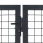 vidaXL Puerta de valla de jardín con postes acero antracita 350x140 cm vidaXL Puerta de valla de jardín con postes acero antracita 350x140 cm