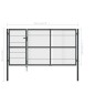 vidaXL Puerta de valla de jardín con postes acero antracita 350x140 cm vidaXL Puerta de valla de jardín con postes acero antracita 350x140 cm