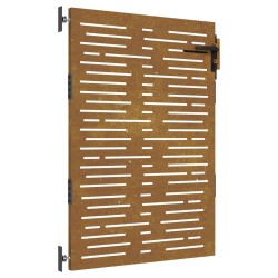 vidaXL Puerta de jardín acero corten diseño cuadrado 85x125 cm