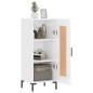 vidaXL Aparador de madera contrachapada blanco brillante 34,5x34x90 cm vidaXL Aparador de madera contrachapada blanco brillante 34,5x34x90 cm