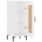 vidaXL Aparador de madera contrachapada blanco brillante 34,5x34x90 cm vidaXL Aparador de madera contrachapada blanco brillante 34,5x34x90 cm