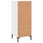 vidaXL Aparador de madera contrachapada blanco brillante 34,5x34x90 cm vidaXL Aparador de madera contrachapada blanco brillante 34,5x34x90 cm