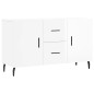 vidaXL Aparador de madera de ingeniería blanco brillante 100x36x60 cm vidaXL Aparador de madera de ingeniería blanco brillante 100x36x60 cm