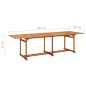 vidaXL Mesa de comedor jardín 280x90x75 cm madera maciza de acacia vidaXL Mesa de comedor jardín 280x90x75 cm madera maciza de acacia