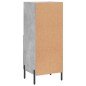 vidaXL Aparador de madera contrachapada gris hormigón 34,5x34x90 cm