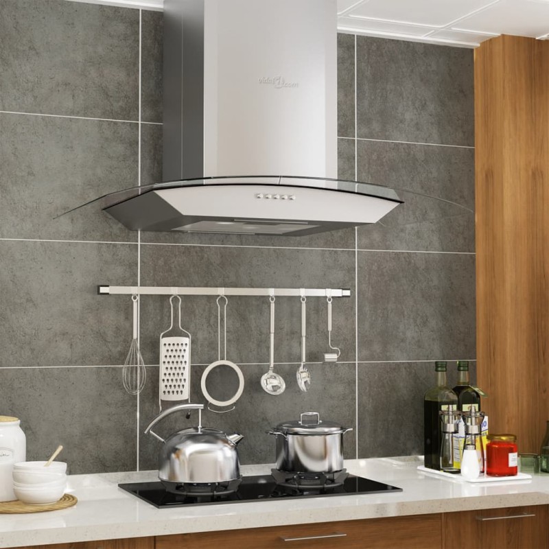 vidaXL Campana extractora de pared 60 cm acero inoxidable 756 m³/h LED vidaXL Campana extractora de pared 60 cm acero inoxidable 756 m³/h LED