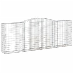 vidaXL Cesta gaviones forma arco hierro galvanizado 400x50x140/160 cm