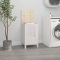 vidaXL Baúl para la colada madera maciza de pino blanco 44x44x76 cm vidaXL Baúl para la colada madera maciza de pino blanco 44x44x76 cm