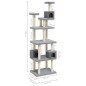 vidaXL Rascador para gatos con postes de sisal gris claro 188 cm vidaXL Rascador para gatos con postes de sisal gris claro 188 cm