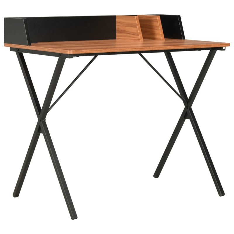 vidaXL Escritorio negro y marrón 80x50x84 cm vidaXL Escritorio negro y marrón 80x50x84 cm