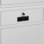 vidaXL Armario de oficina acero vidrio templado gris claro 90x40x180cm