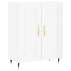 vidaXL Aparador de madera contrachapada blanco brillante 69,5x34x90 cm