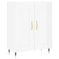 vidaXL Aparador de madera contrachapada blanco brillante 69,5x34x90 cm vidaXL Aparador de madera contrachapada blanco brillante 69,5x34x90 cm