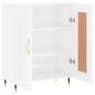 vidaXL Aparador de madera contrachapada blanco brillante 69,5x34x90 cm vidaXL Aparador de madera contrachapada blanco brillante 69,5x34x90 cm