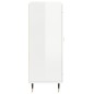 vidaXL Aparador de madera contrachapada blanco brillante 69,5x34x90 cm vidaXL Aparador de madera contrachapada blanco brillante 69,5x34x90 cm