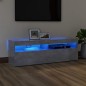 vidaXL Mueble de TV con luces LED gris hormigón 120x35x40 cm