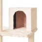 vidaXL Rascador para gatos con postes de sisal color crema 119 cm vidaXL Rascador para gatos con postes de sisal color crema 119 cm