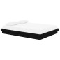 vidaXL Estructura de cama madera maciza negro King Size 150x200 cm
