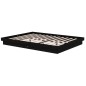 vidaXL Estructura de cama madera maciza negro King Size 150x200 cm
