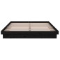 vidaXL Estructura de cama madera maciza negro King Size 150x200 cm