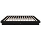 vidaXL Estructura de cama madera maciza negro King Size 150x200 cm