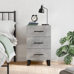 vidaXL Mesita de noche madera de ingeniería gris hormigón 40x40x66 cm