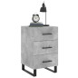 vidaXL Mesita de noche madera de ingeniería gris hormigón 40x40x66 cm vidaXL Mesita de noche madera de ingeniería gris hormigón 40x40x66 cm