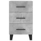 vidaXL Mesita de noche madera de ingeniería gris hormigón 40x40x66 cm vidaXL Mesita de noche madera de ingeniería gris hormigón 40x40x66 cm