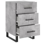 vidaXL Mesita de noche madera de ingeniería gris hormigón 40x40x66 cm vidaXL Mesita de noche madera de ingeniería gris hormigón 40x40x66 cm