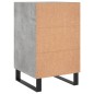 vidaXL Mesita de noche madera de ingeniería gris hormigón 40x40x66 cm vidaXL Mesita de noche madera de ingeniería gris hormigón 40x40x66 cm