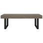 vidaXL Mesa de centro MDF y hierro gris y negro 120x60x40 cm vidaXL Mesa de centro MDF y hierro gris y negro 120x60x40 cm