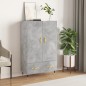 vidaXL Aparador alto madera de ingeniería gris hormigón 69,5x31x115 cm