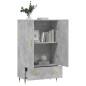 vidaXL Aparador alto madera de ingeniería gris hormigón 69,5x31x115 cm