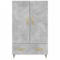 vidaXL Aparador alto madera de ingeniería gris hormigón 69,5x31x115 cm