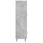 vidaXL Aparador alto madera de ingeniería gris hormigón 69,5x31x115 cm