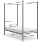 vidaXL Estructura de cama con dosel metal gris 100x200 cm vidaXL Estructura de cama con dosel metal gris 100x200 cm
