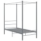 vidaXL Estructura de cama con dosel metal gris 100x200 cm vidaXL Estructura de cama con dosel metal gris 100x200 cm
