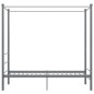 vidaXL Estructura de cama con dosel metal gris 100x200 cm vidaXL Estructura de cama con dosel metal gris 100x200 cm