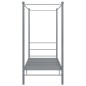 vidaXL Estructura de cama con dosel metal gris 100x200 cm vidaXL Estructura de cama con dosel metal gris 100x200 cm
