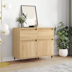 vidaXL Aparadores 2 uds madera de ingeniería roble Sonoma 40x35x70 cm