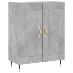 vidaXL Aparador de madera de ingeniería gris hormigón 69,5x34x90 cm