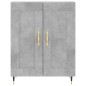 vidaXL Aparador de madera de ingeniería gris hormigón 69,5x34x90 cm