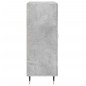 vidaXL Aparador de madera de ingeniería gris hormigón 69,5x34x90 cm