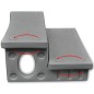 vidaXL Escalones para bañera de hiromasaje gris 